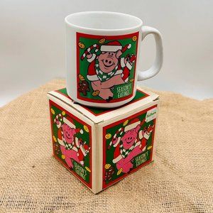 Merry Christmas Pig - Seasons Eatings - Prefect gift for Vegans / Vegitarians